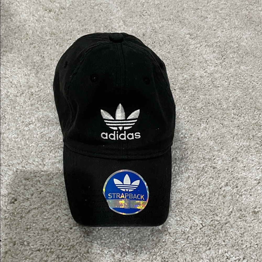 Adidas Black and White Strapback Cap